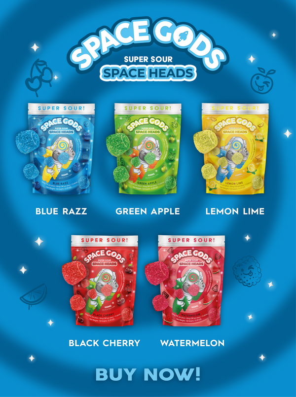 Space Gods super sour gummies D9 900mg 1ct - Premium  from H&S WHOLESALE - Just $11.50! Shop now at H&S WHOLESALE