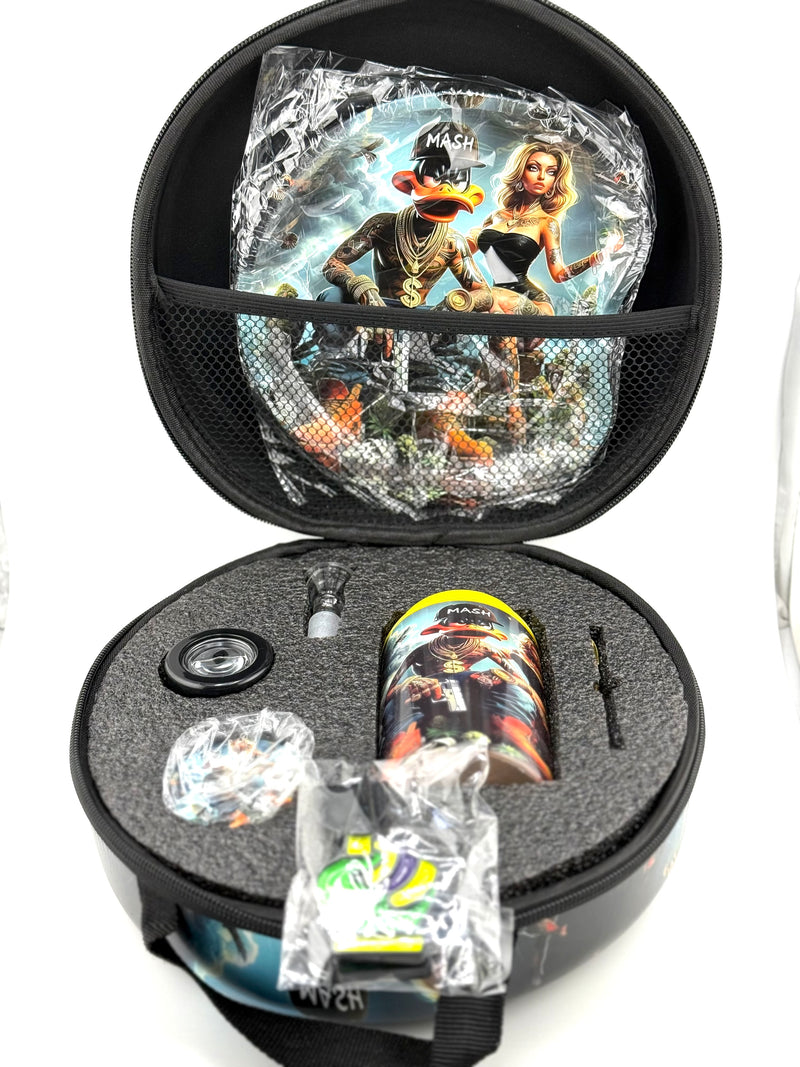 Round Juice Bong Somking Set (EVA Bag) 7pc 1ct Bag - Premium  from H&S WHOLESALE - Just $15! Shop now at Y&M WHOLESALE