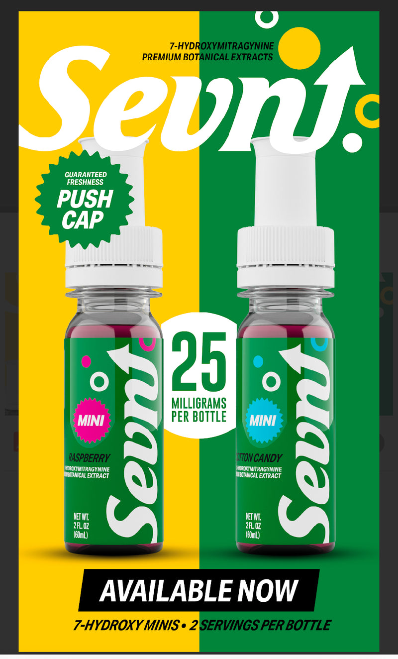 Sevn Premium 25mg Push Cap 7- Hydroxymitragynine Botanical Extract 4ct box - Premium  from H&S WHOLESALE - Just $40! Shop now at H&S WHOLESALE