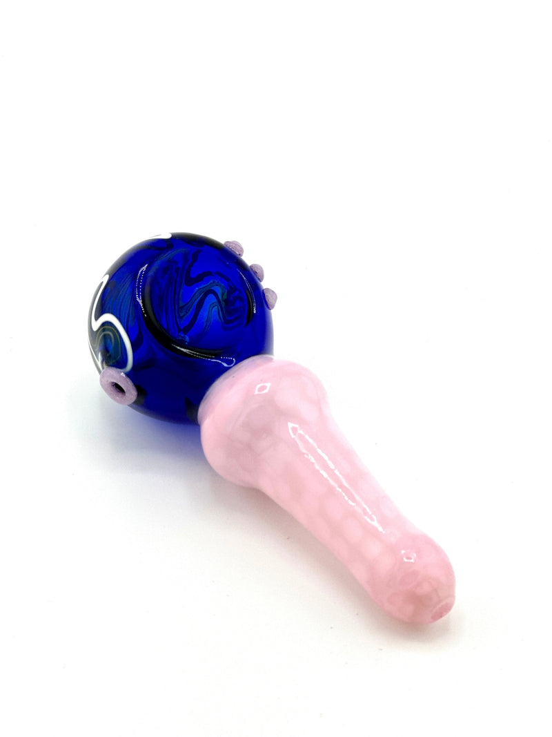 Assorted colors Design Glass Hand Pipe 1 ct