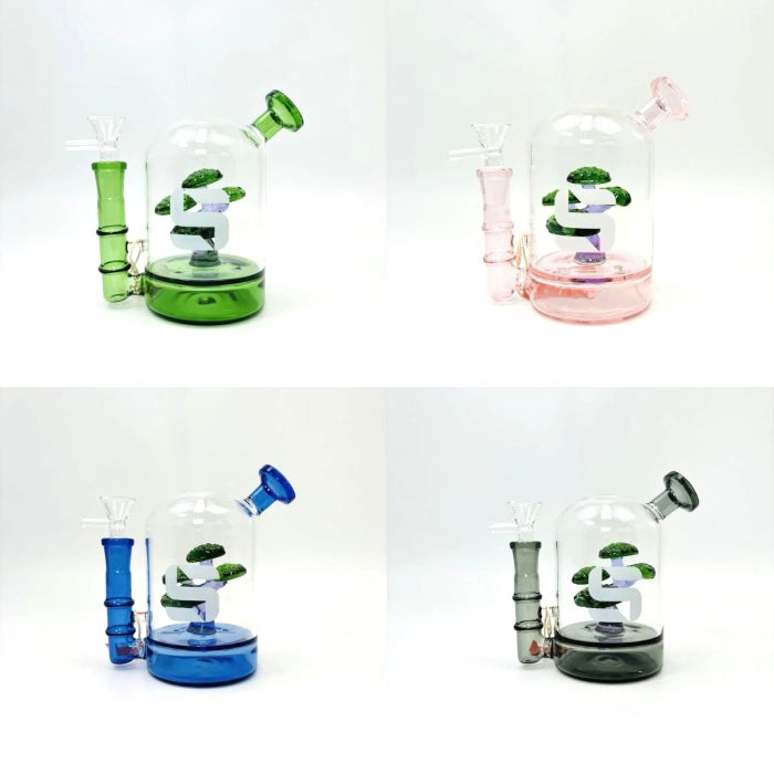 13.5” Silo Glass Bonsal Tree Water pipe 1ct