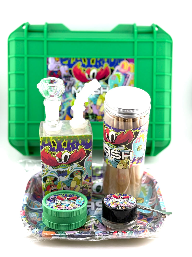 Juice Bong + Cone Set (Suitcase) 8pcs 1ct Case - Premium  from H&S WHOLESALE - Just $15! Shop now at H&S WHOLESALE