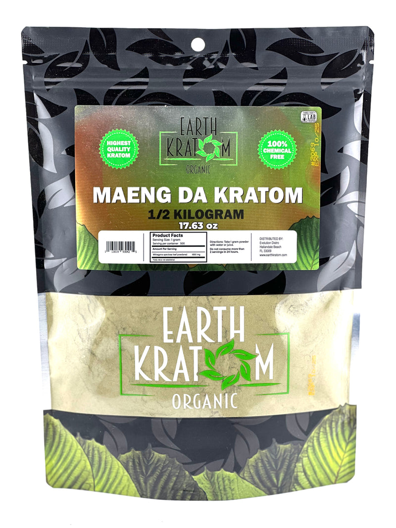 Earth Kratom 1/2 Kilogram Powder 5ct Bag ￼ - Premium  from H&S WHOLESALE - Just $30! Shop now at H&S WHOLESALE