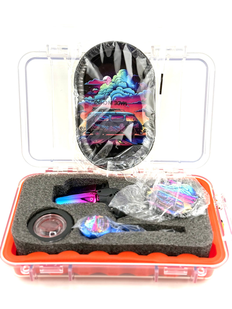 Metal Pipe + Mini Torch Lighter Smoking Set (Travel Case) 6pc 1ct Case - Premium  from H&S WHOLESALE - Just $17.50! Shop now at Y&M WHOLESALE