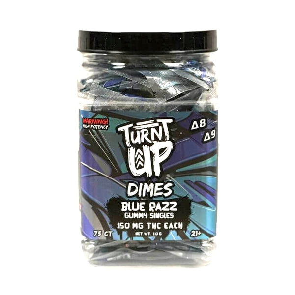 Turnt Up Keep It100 Dimes THC 75ct Jar Gummies - Premium  from H&S WHOLESALE - Just $125! Shop now at H&S WHOLESALE