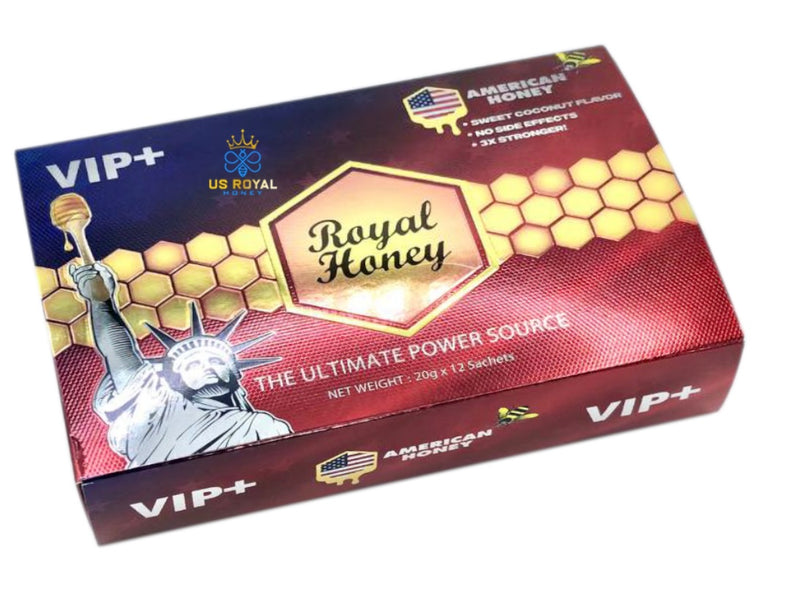 Royal Honey VIP+ America Honey 12ct Sachets Box - Premium  from H&S WHOLESALE - Just $6.50! Shop now at H&S WHOLESALE