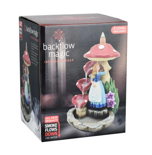 Alice in Wonderland Mushroom BackFlow Incense Burner 1ct #3246 - Premium  from H&S WHOLESALE - Just $15! Shop now at H&S WHOLESALE