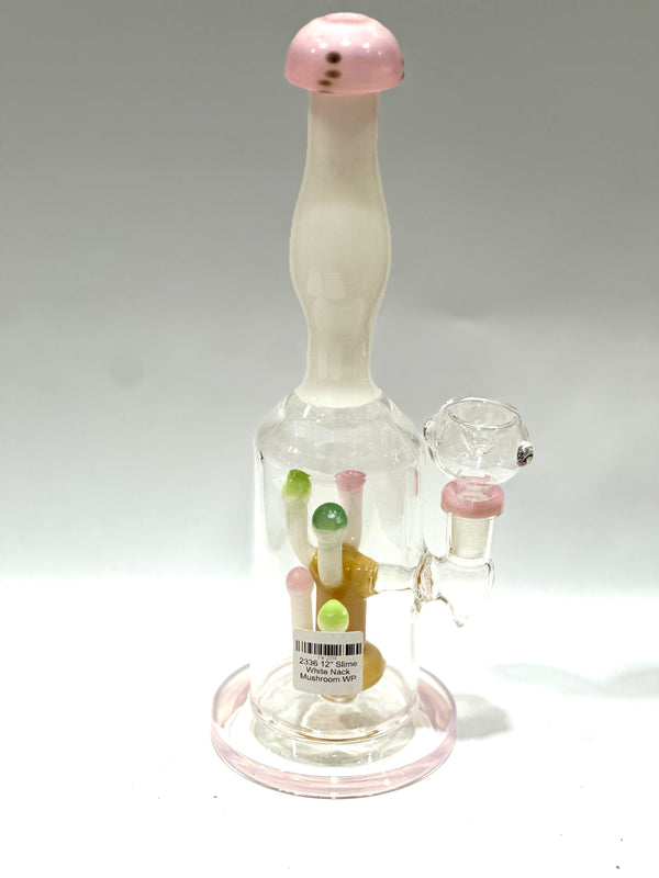 12’’ Slime White Nack Mushroom Water Pipe 1ct - Premium  from H&S WHOLESALE - Just $19.99! Shop now at H&S WHOLESALE