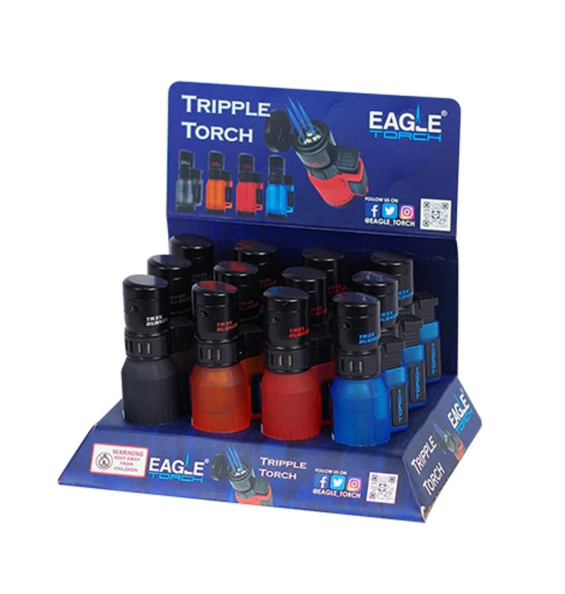 Eagle Torch Luxury Tripple Torch Lighter 12ct Display