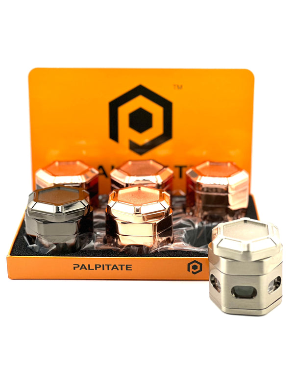 Palpitate Buddhabuzzz Heavy Duty 2.5in Aluminum Tobacco Grinder 6ct Display MG-043 - Premium  from H&S WHOLESALE - Just $58.50! Shop now at H&S WHOLESALE