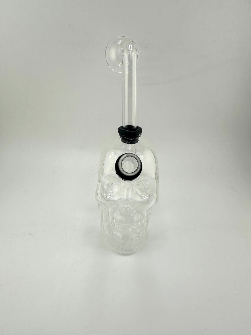 Skull Head Glass Ob Dbl Side Skull Clear 4” 1ct - Premium  from H&S WHOLESALE - Just $5.99! Shop now at H&S WHOLESALE