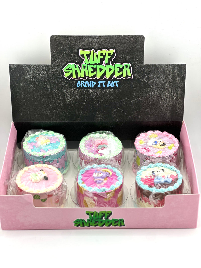 Tuff Shredder Cake Shape 4pc Grinder 6ct Box mixed