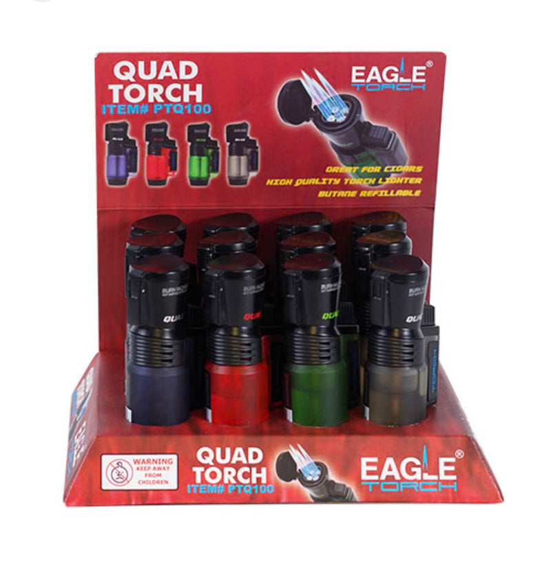 Eagle Torch Luxury Quad Torch Lighter 12ct Display