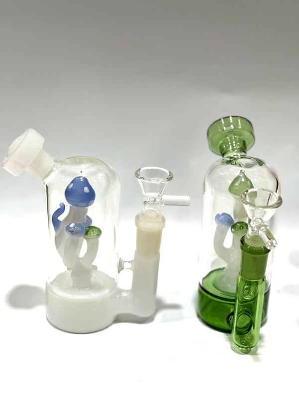 6’’ Snow Man & Mushroom Water Pipe Mixed Colors 1ct - Premium  from H&S WHOLESALE - Just $16.50! Shop now at H&S WHOLESALE