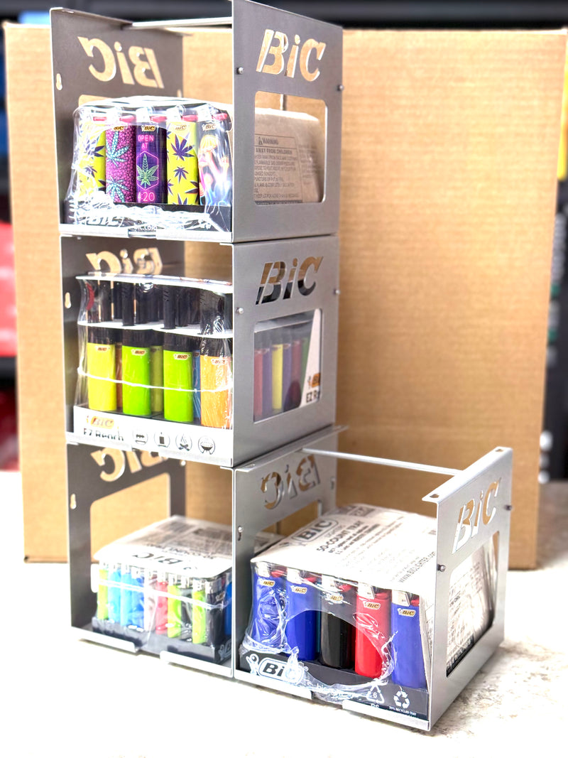 Bic 4-Tier Modular Lighter Display - Premium  from H&S WHOLESALE - Just $275! Shop now at Y&M WHOLESALE