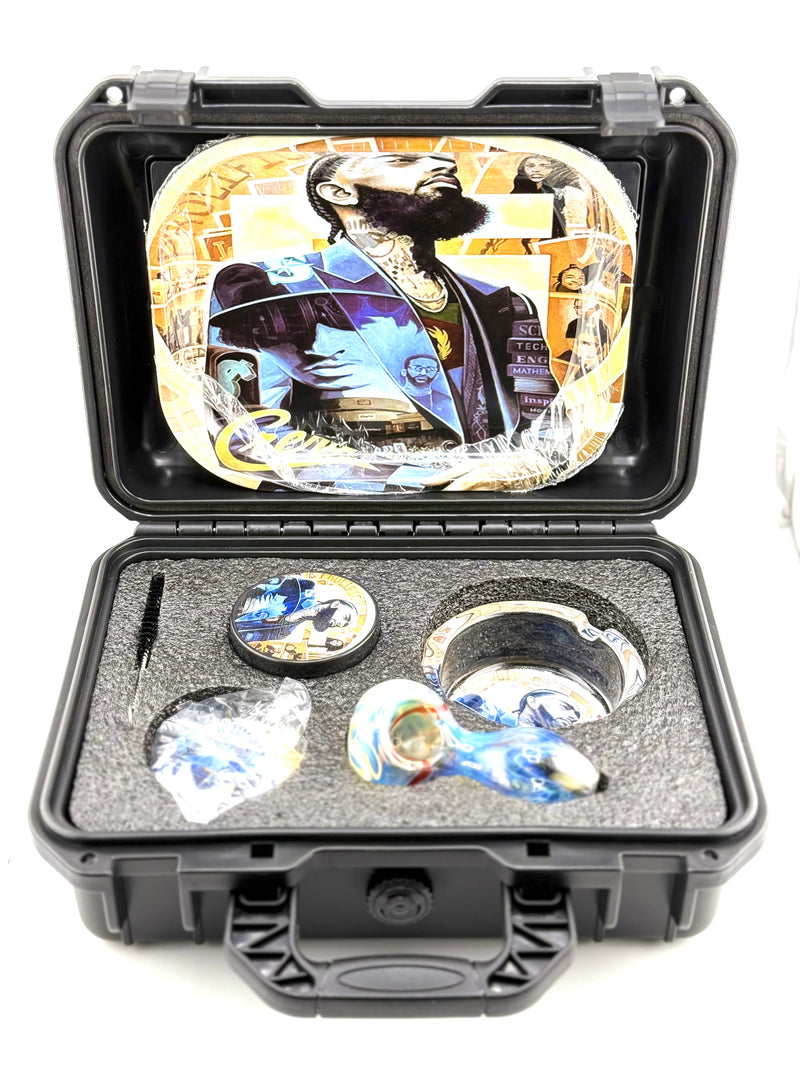 Glass Pipe Smoking Set (Suitcase) Small 7pc 1ct Case - Premium  from H&S WHOLESALE - Just $15! Shop now at Y&M WHOLESALE