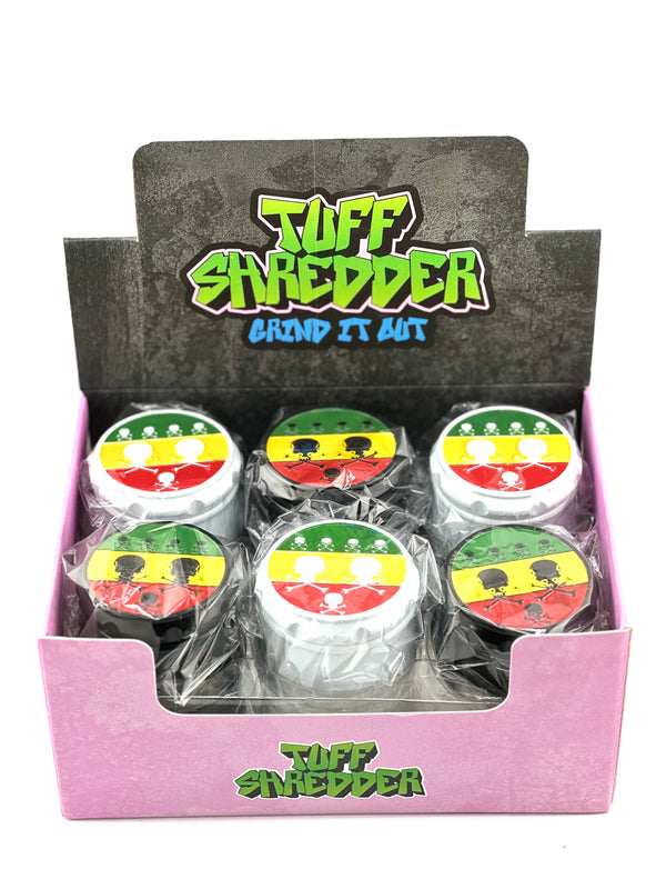 Tuff Shredder Grinder 4pc Skull Mixed Color 12ct Box #TS1037 - Premium  from H&S WHOLESALE - Just $70! Shop now at H&S WHOLESALE