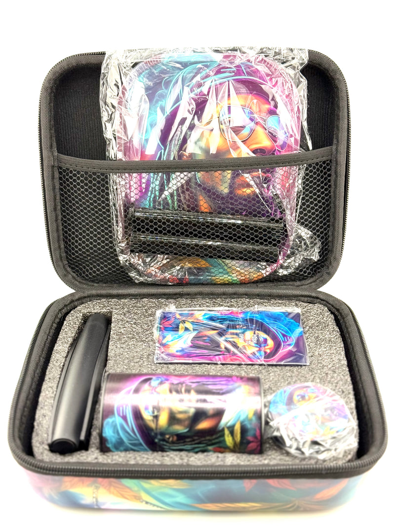 Cigarette Case + Roller Smoking Set 7pc 1ct Bag (EVA Bag) - Premium  from H&S WHOLESALE - Just $15! Shop now at Y&M WHOLESALE