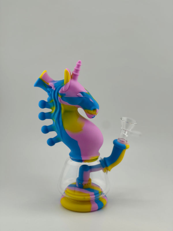 Unicorn 6’’ Glass & Silicone Water Pipe 1ct #SL5018