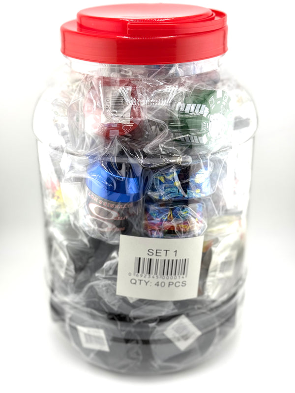 Grinder Mixed Design Set Jar - Premium  from H&S WHOLESALE - Just $110! Shop now at Y&M WHOLESALE