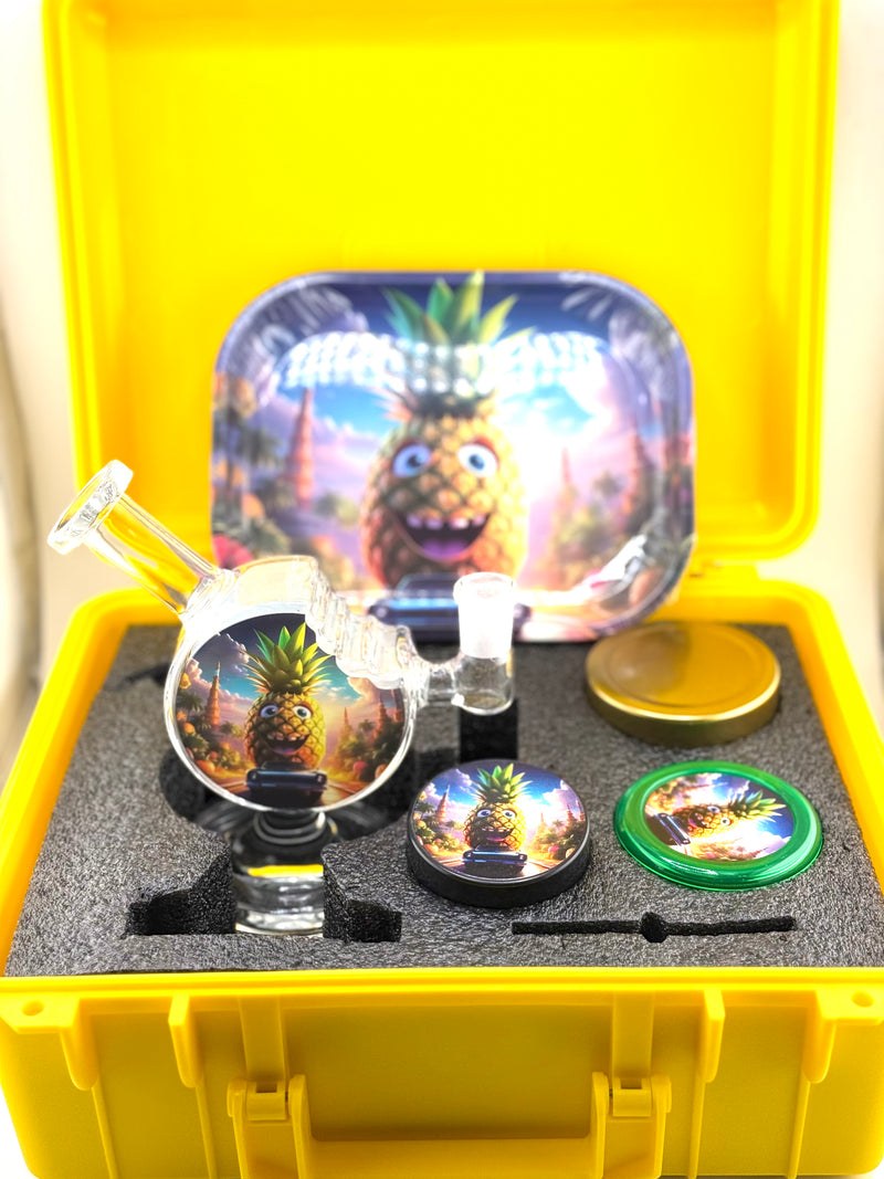 Notched Bong + Scented Candle Smoking Set (Suitcase) Mixed Design 8pcs 1ct Case - Premium  from H&S WHOLESALE - Just $20! Shop now at Y&M WHOLESALE