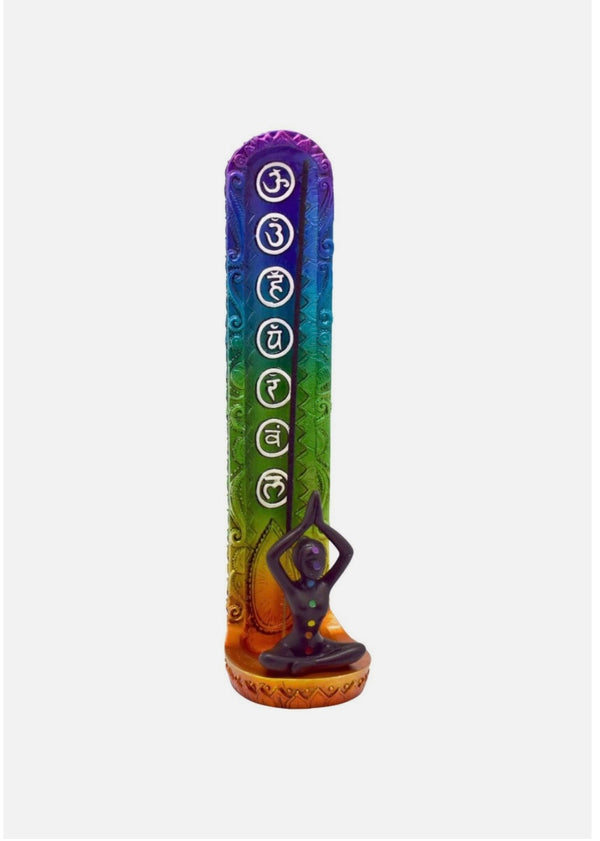 Chakra Colord Incense Burner 1ct #2838 - Premium  from H&S WHOLESALE - Just $12! Shop now at H&S WHOLESALE