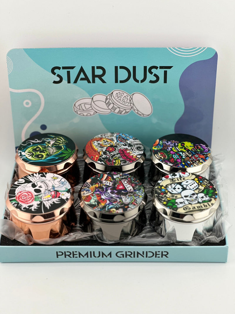 Star Dust Herb Grinder Skull 4pc 6ct Display