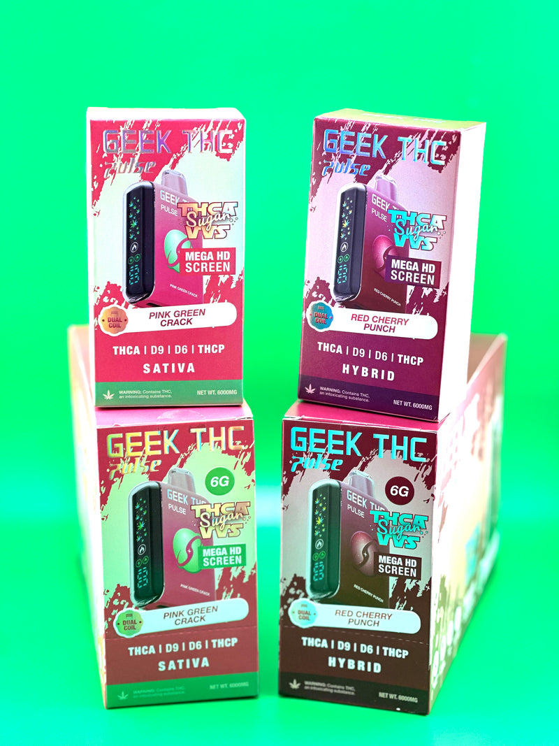 Geek THC Pulse 6g THC-A Sugar VVS & THC-A+D9+D6+THC-P 5ct Box - Premium  from H&S WHOLESALE - Just $80! Shop now at H&S WHOLESALE