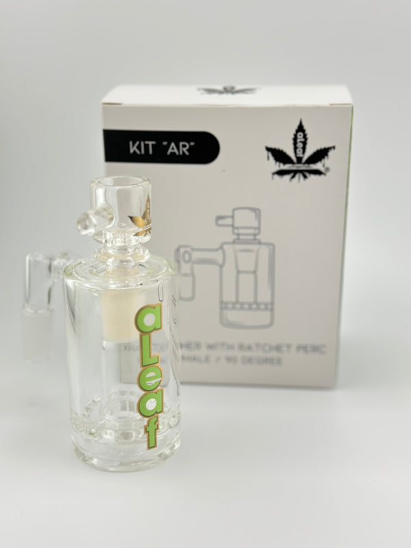 ALeaf® Kit ‘’AR’’ Ash Catcher With Ratchet Perc 14 Male / 90 Degree 1ct ALD1032 - Premium  from H&S WHOLESALE - Just $15! Shop now at H&S WHOLESALE