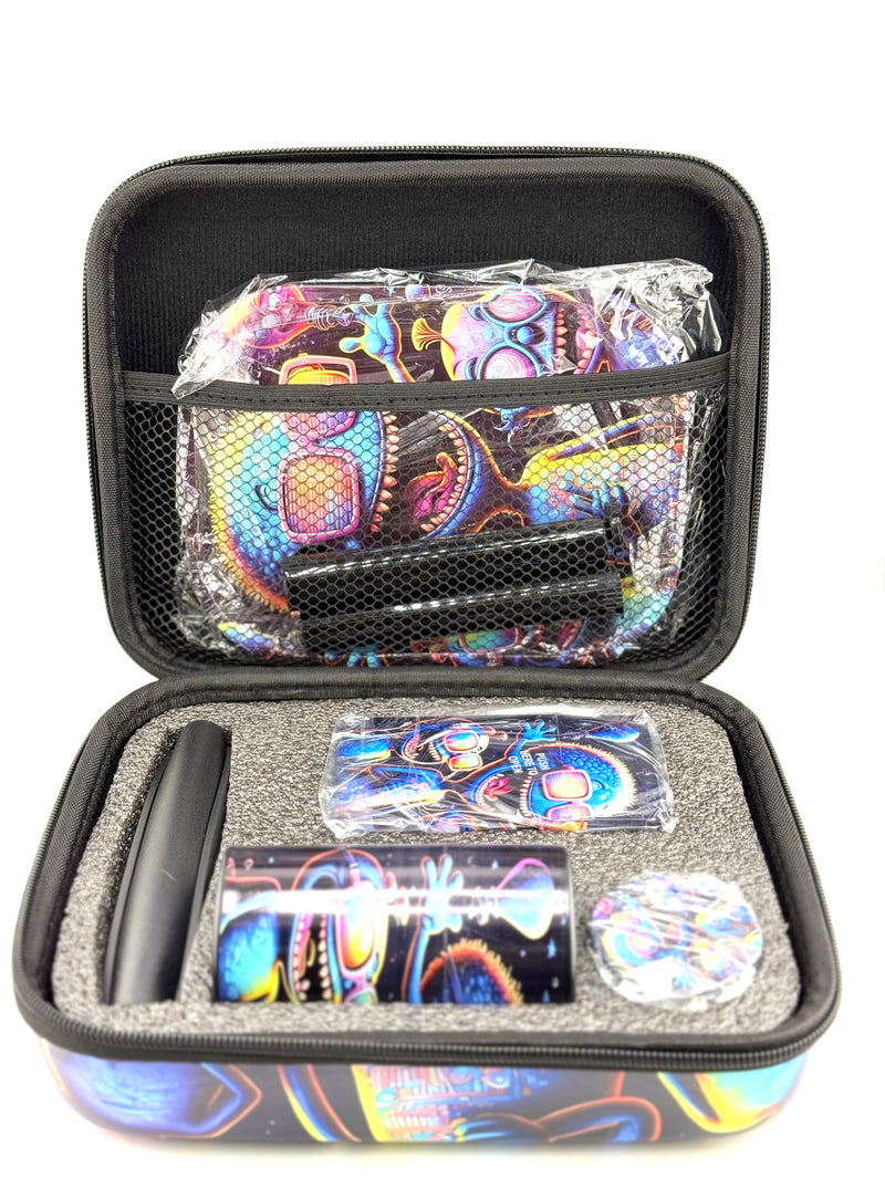 Cigarette Case + Roller Smoking Set 7pc 1ct Bag (EVA Bag) - Premium  from H&S WHOLESALE - Just $15! Shop now at Y&M WHOLESALE