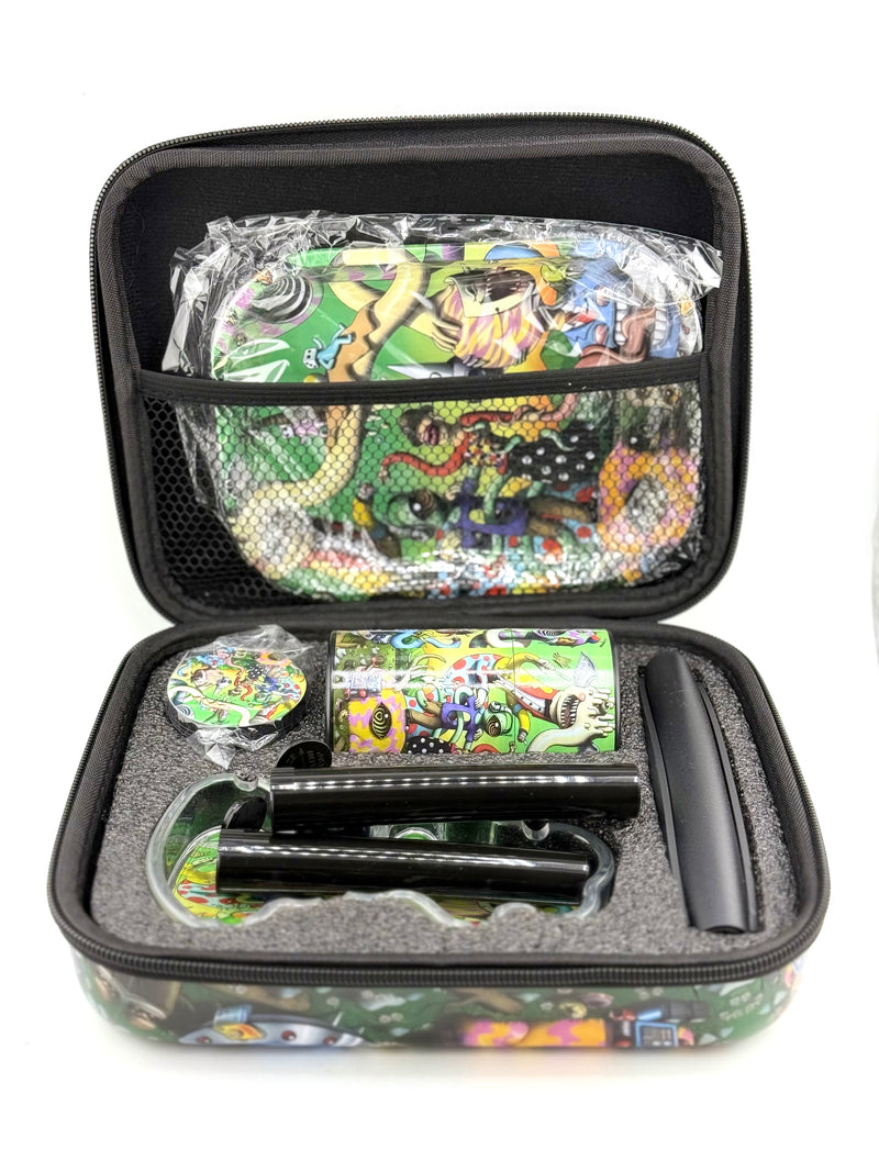 LED Ashtray Smoking Set (EVA Bag) 8pc 1ct Bag - Premium  from H&S WHOLESALE - Just $15! Shop now at Y&M WHOLESALE