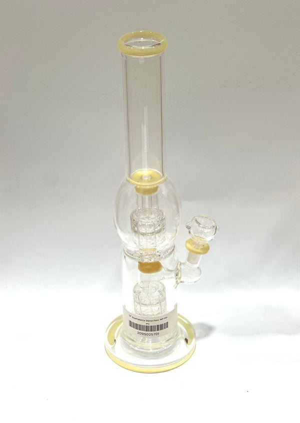 14’’ Dual Matrix Slime Perc Water Pipe - Premium  from H&S WHOLESALE - Just $25! Shop now at H&S WHOLESALE