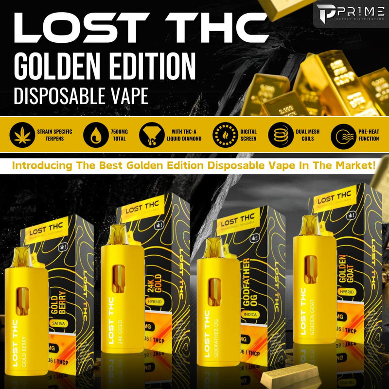 Lost THC V2 7.5g THC-A Live Sugar + D9 + D6 + THC-P Live Resin 5ct Disposable Vape - Premium  from H&S WHOLESALE - Just $95! Shop now at H&S WHOLESALE