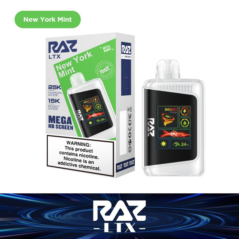 RAZ LTX25000 Puffs Mega 50mg 16ml 5ct Display disposable Vape - Premium  from Limit One Of Each - Just $50! Shop now at H&S WHOLESALE