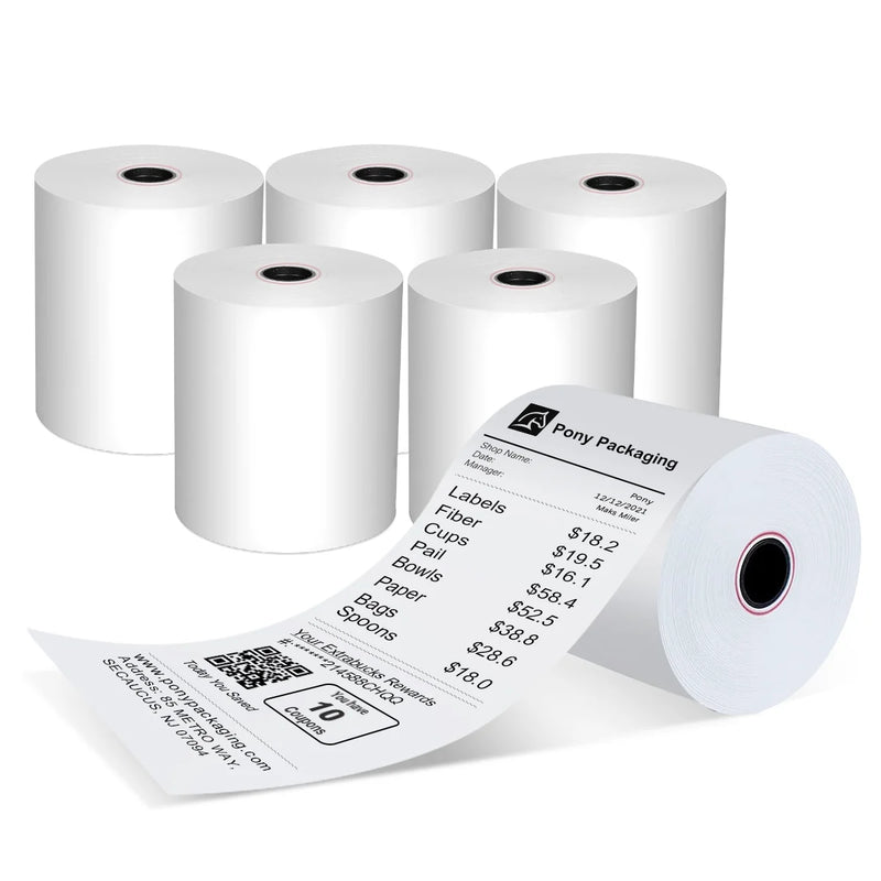 Thermal Receipt Paper Rolls ME318230 48 GSM Paper 3 1/8 230FT 50ct Rolls Per Case - Premium  from H&S WHOLESALE - Just $45! Shop now at H&S WHOLESALE