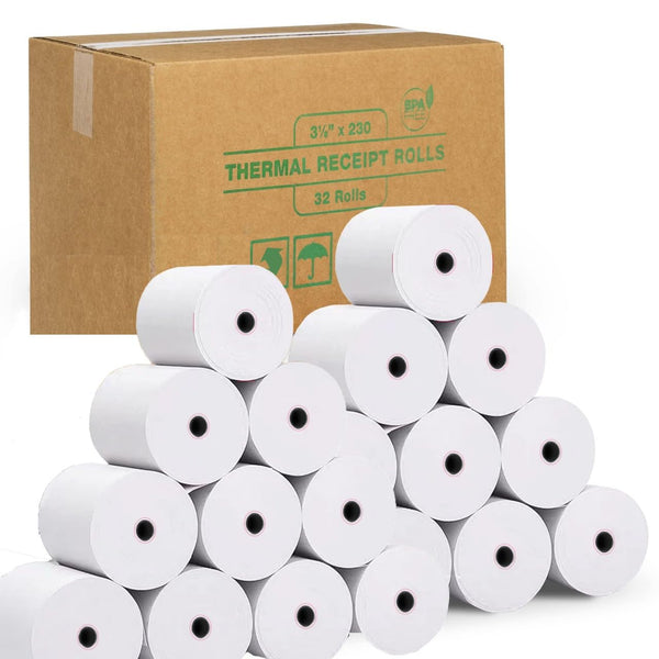 Thermal Receipt Paper Rolls ME318230 48 GSM Paper 3 1/8 230FT 50ct Rolls Per Case - Premium  from H&S WHOLESALE - Just $45! Shop now at H&S WHOLESALE