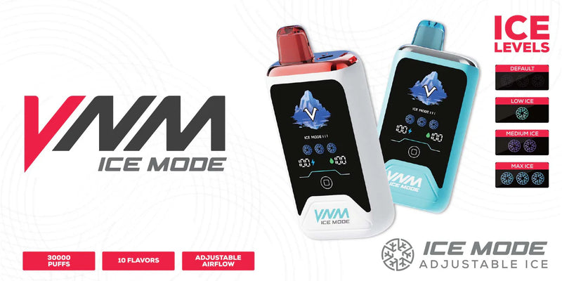 VNM Ice Mode 30,000 Puffs With Touch To Adjust Ice Mode 5ct Box - Premium  from H&S WHOLESALE - Just $48.75! Shop now at H&S WHOLESALE