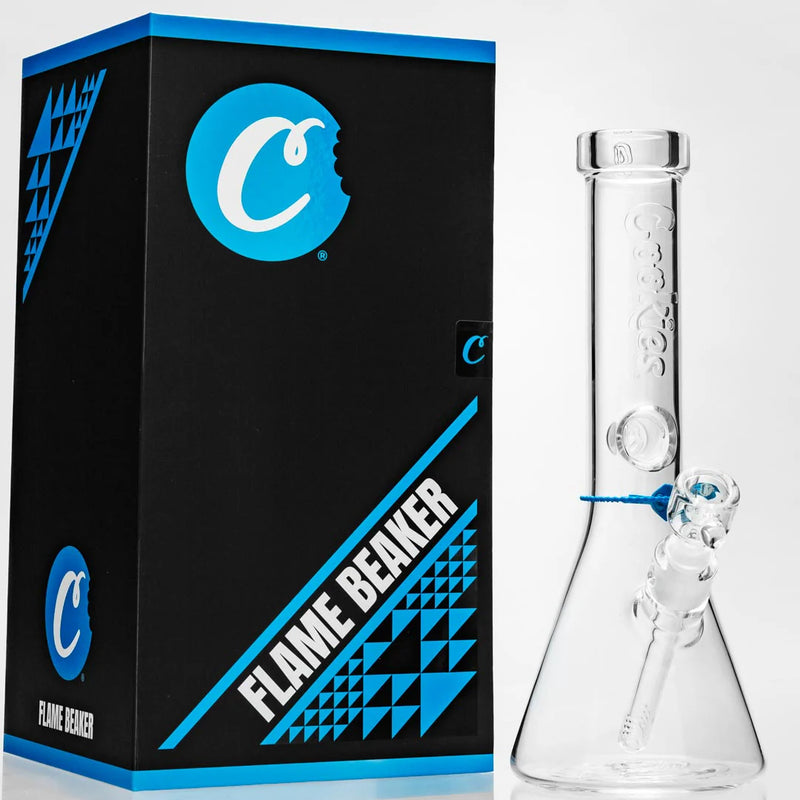 Cookies Flame Beaker Glass Pipe 1ct - Premium  from H&S WHOLESALE - Just $110! Shop now at H&S WHOLESALE