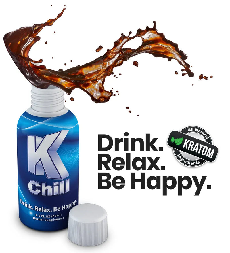 K-Chill Blue 2oz Kratom Shot 12ct Box - Premium  from H&S WHOLESALE - Just $40! Shop now at H&S WHOLESALE