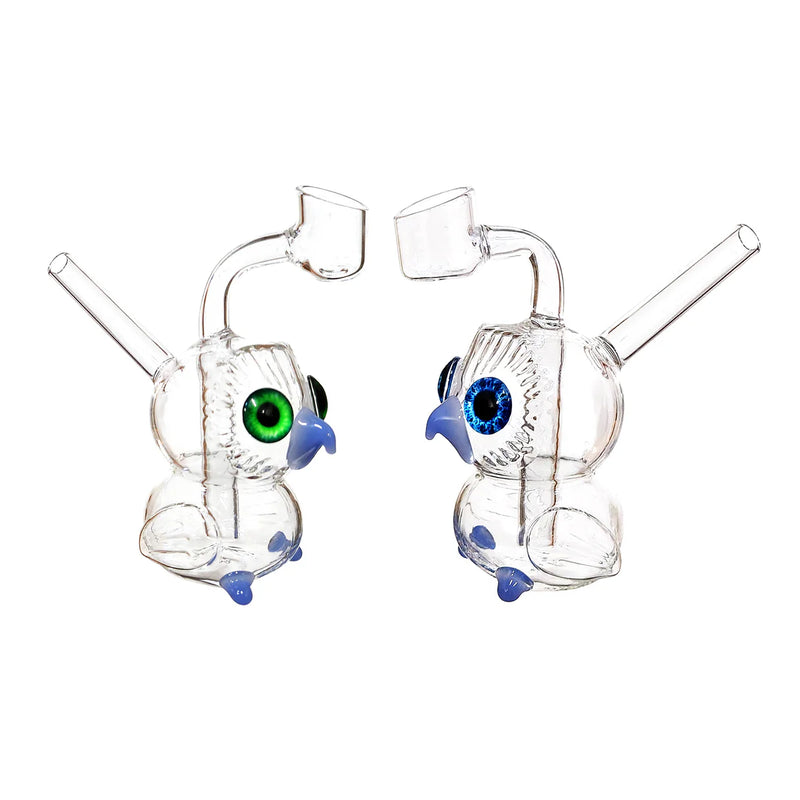 4.5’’ Clear Owl Bird Glass Pipe With Nozzle 1ct - Premium  from H&S WHOLESALE - Just $7.99! Shop now at H&S WHOLESALE