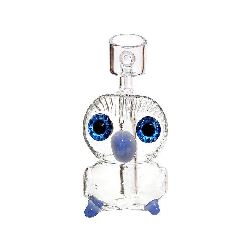 4.5’’ Clear Owl Bird Glass Pipe With Nozzle 1ct - Premium  from H&S WHOLESALE - Just $7.99! Shop now at H&S WHOLESALE