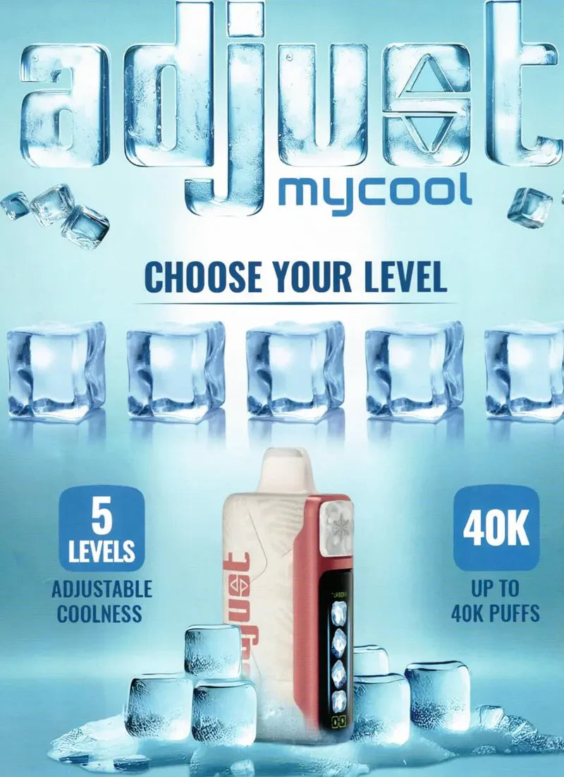 Adjust Mycool 40,000 Puffs 20ml 5 Level Adjustable coolness 5ct Disposable Vape - Premium  from H&S WHOLESALE - Just $40! Shop now at H&S WHOLESALE