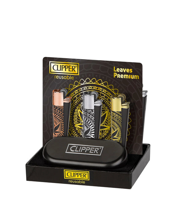 Clipper Reusable Large Metal Leaves 420 Hot Stamped 12ct Display With Gift Box - Premium  from H&S WHOLESALE - Just $77.50! Shop now at H&S WHOLESALE