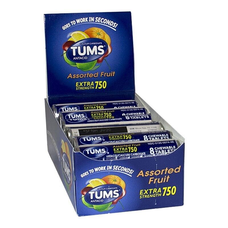 Tums 750 Extra Strength Assorted 12ct Box - Premium  from H&S WHOLESALE - Just $10! Shop now at H&S WHOLESALE