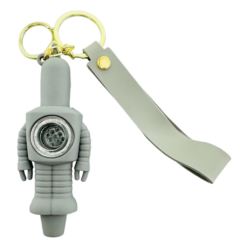 3” Futurama Robot Silicone Hand Pipe With Keychain 1ct - Premium  from H&S WHOLESALE - Just $3! Shop now at H&S WHOLESALE