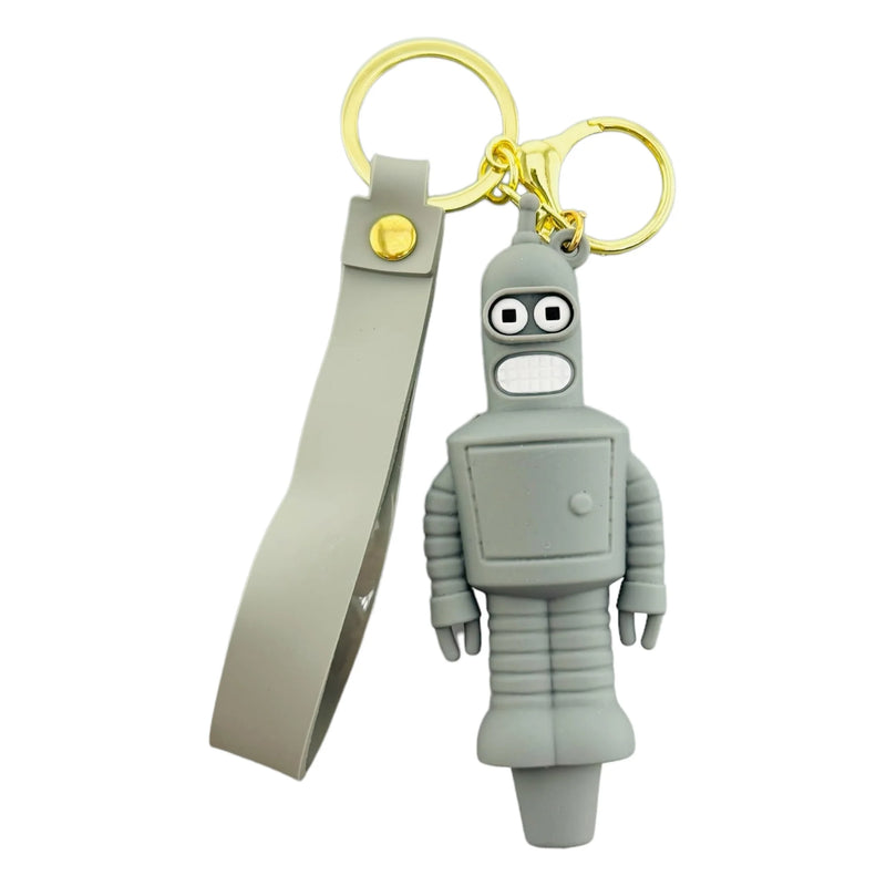 3” Futurama Robot Silicone Hand Pipe With Keychain 1ct - Premium  from H&S WHOLESALE - Just $3! Shop now at H&S WHOLESALE