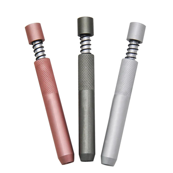 FD 78mm Aluminum One Hitter Bet Pipes With Spring Pocket Size 80ct Jar #FDX5091C - Premium  from H&S WHOLESALE - Just $120! Shop now at H&S WHOLESALE