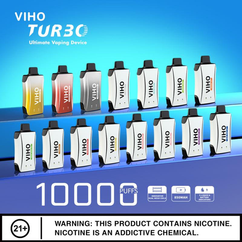 VIHO Turbo 10K Puffs 5% Nic 5ct Display Disposable Vape - Premium  from H&S WHOLESALE - Just $40! Shop now at H&S WHOLESALE