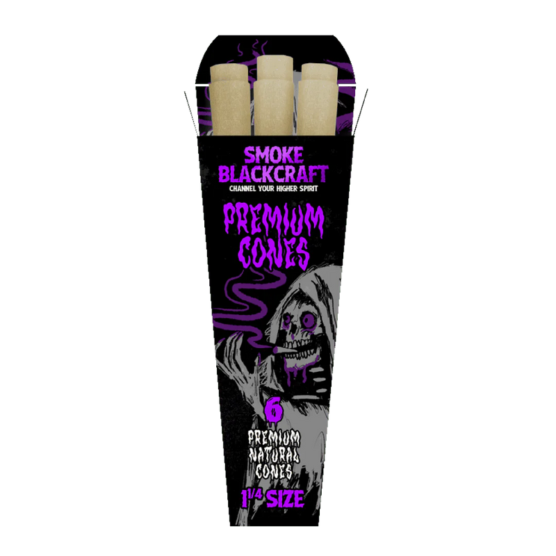 Smoke BlackCraft Premium Cones 1 1/4 Size 24ct Display