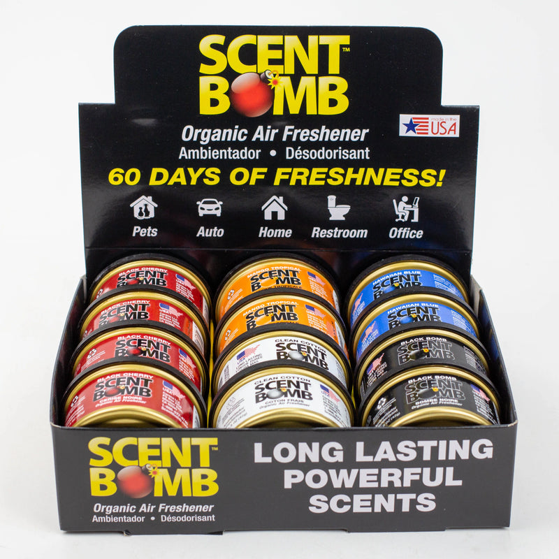 Scent Bomb Organic Air Freshener 12ct Display